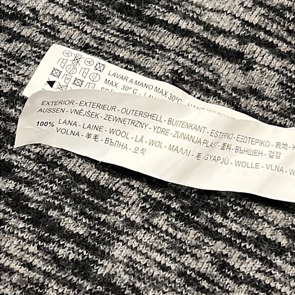 ZARA Man Sport MODA Gray Wool Double Breasted Pea coat Coat size L fits Medium - Picture 14 of 16